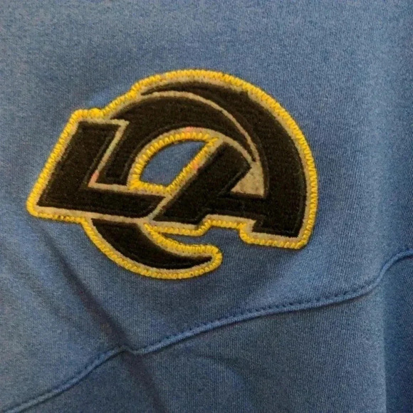 Men's Los Angeles Rams Nike Royal Sideline Pop Performance Pullover - Picture 5 of 11